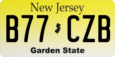 NJ license plate B77CZB