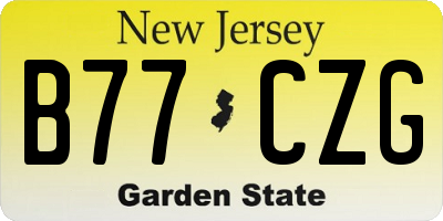 NJ license plate B77CZG