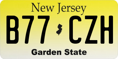 NJ license plate B77CZH