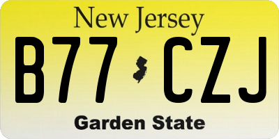 NJ license plate B77CZJ