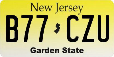 NJ license plate B77CZU