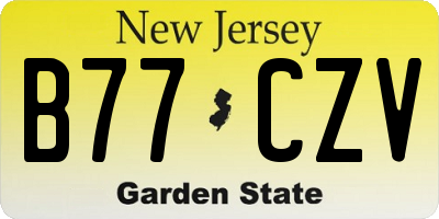 NJ license plate B77CZV