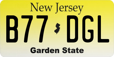 NJ license plate B77DGL