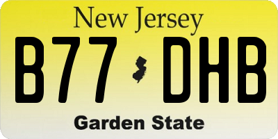 NJ license plate B77DHB