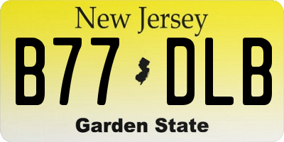NJ license plate B77DLB