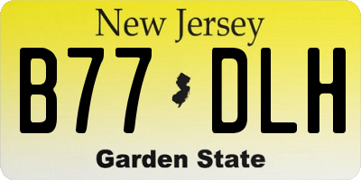NJ license plate B77DLH