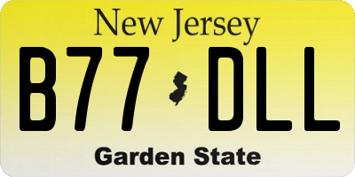 NJ license plate B77DLL