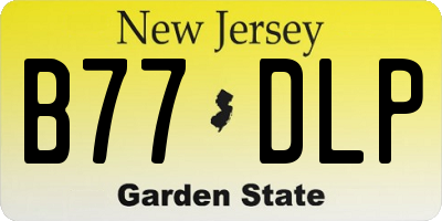 NJ license plate B77DLP