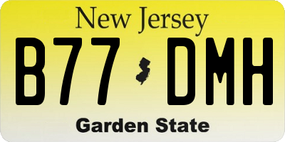 NJ license plate B77DMH