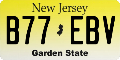 NJ license plate B77EBV