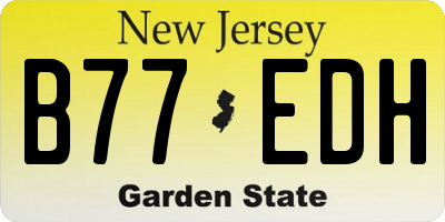 NJ license plate B77EDH