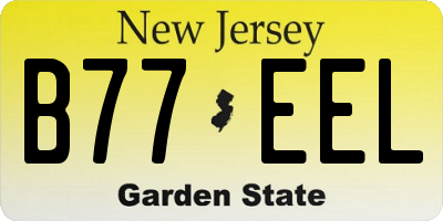 NJ license plate B77EEL
