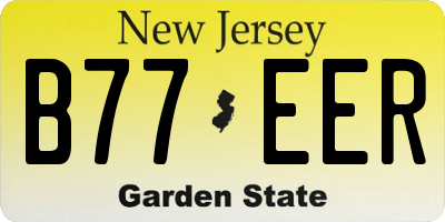 NJ license plate B77EER
