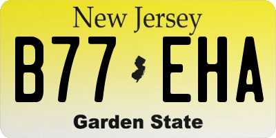 NJ license plate B77EHA