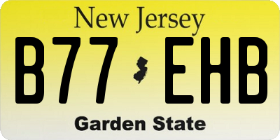NJ license plate B77EHB