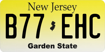 NJ license plate B77EHC