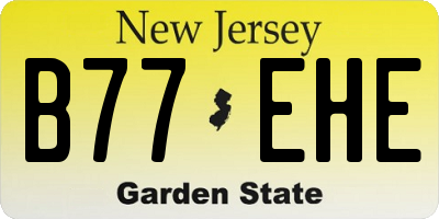NJ license plate B77EHE