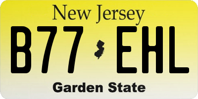NJ license plate B77EHL