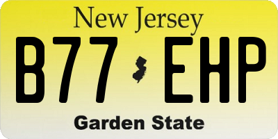 NJ license plate B77EHP