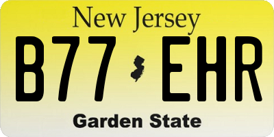 NJ license plate B77EHR