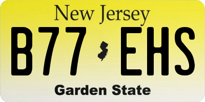 NJ license plate B77EHS