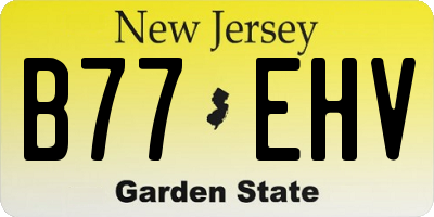 NJ license plate B77EHV