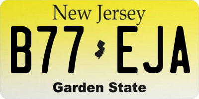 NJ license plate B77EJA