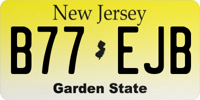 NJ license plate B77EJB