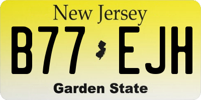 NJ license plate B77EJH