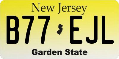 NJ license plate B77EJL