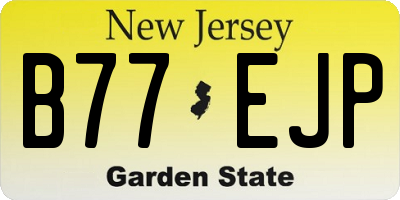 NJ license plate B77EJP