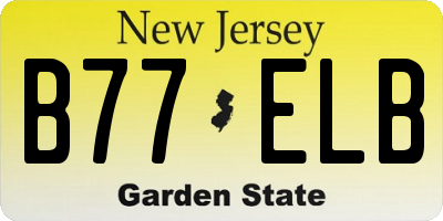 NJ license plate B77ELB