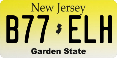 NJ license plate B77ELH