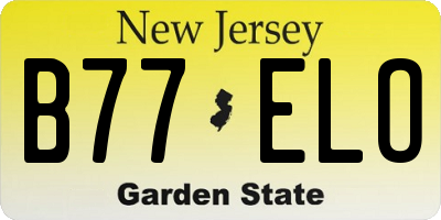 NJ license plate B77ELO