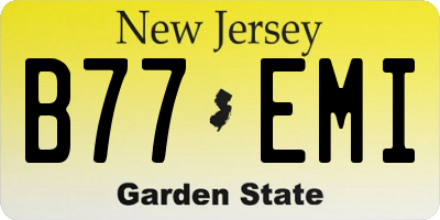 NJ license plate B77EMI