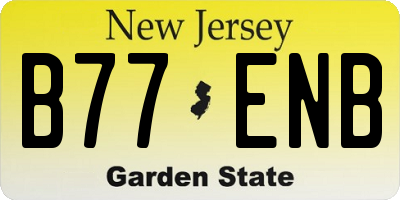 NJ license plate B77ENB