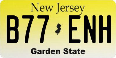 NJ license plate B77ENH