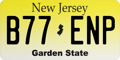 NJ license plate B77ENP