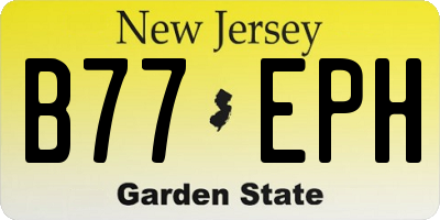NJ license plate B77EPH