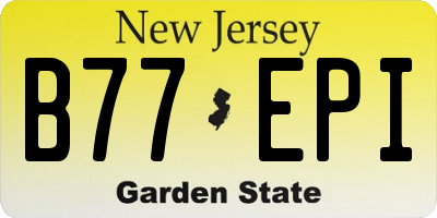 NJ license plate B77EPI