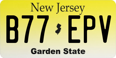 NJ license plate B77EPV