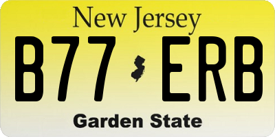 NJ license plate B77ERB