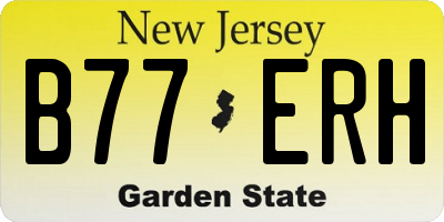 NJ license plate B77ERH