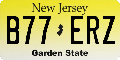 NJ license plate B77ERZ