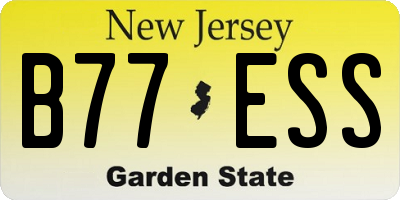 NJ license plate B77ESS