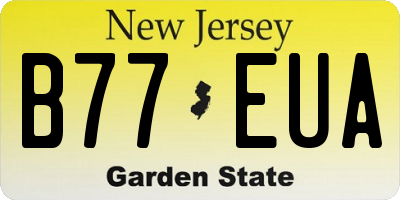 NJ license plate B77EUA