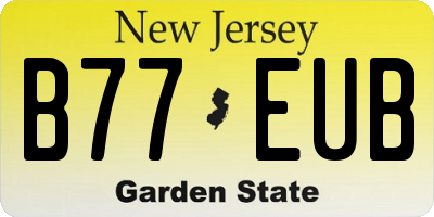 NJ license plate B77EUB