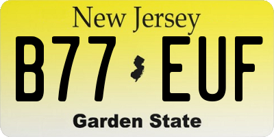 NJ license plate B77EUF