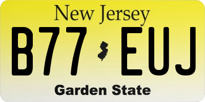 NJ license plate B77EUJ