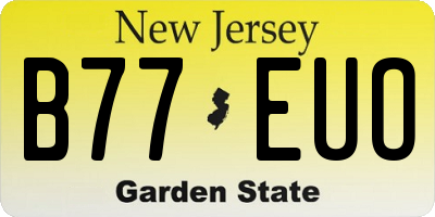 NJ license plate B77EUO